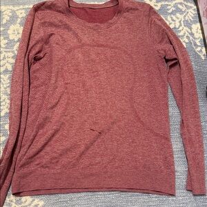 Lululemon Pink Long Sleeve Shirt